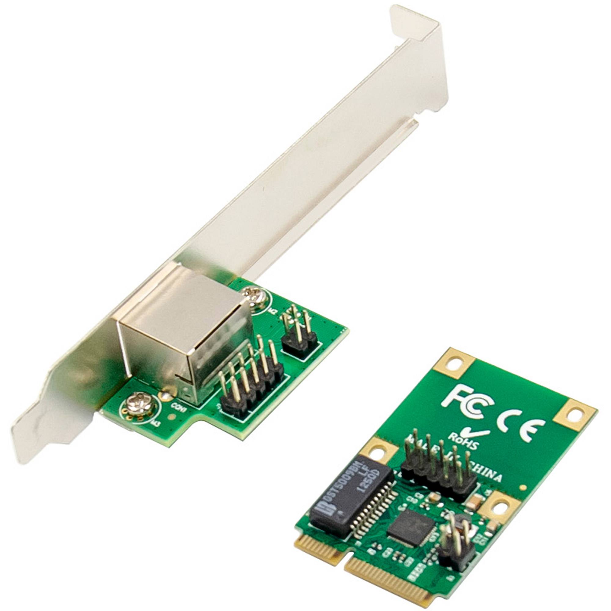 InLine Mini-PCIe Netzwerkkarte 1x RJ45 Half-Size inkl. RJ45-Modul