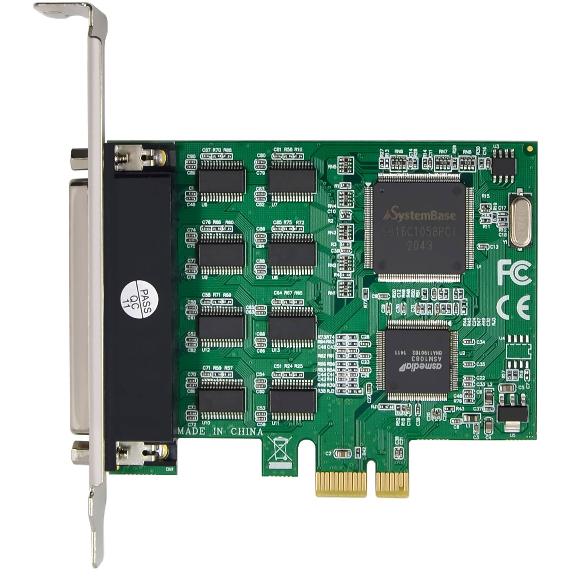 InLine® Schnittstellenkarte, PCIe x1 zu 8x RS-232, D-Sub 9 Stecker