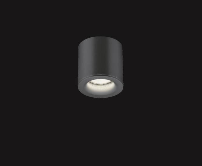HELES Aufbaudownlight NOG 15/2129.22 GU10 max 6W IP65 80x85mm mattschwarz Techn.Licht/Wohnraum