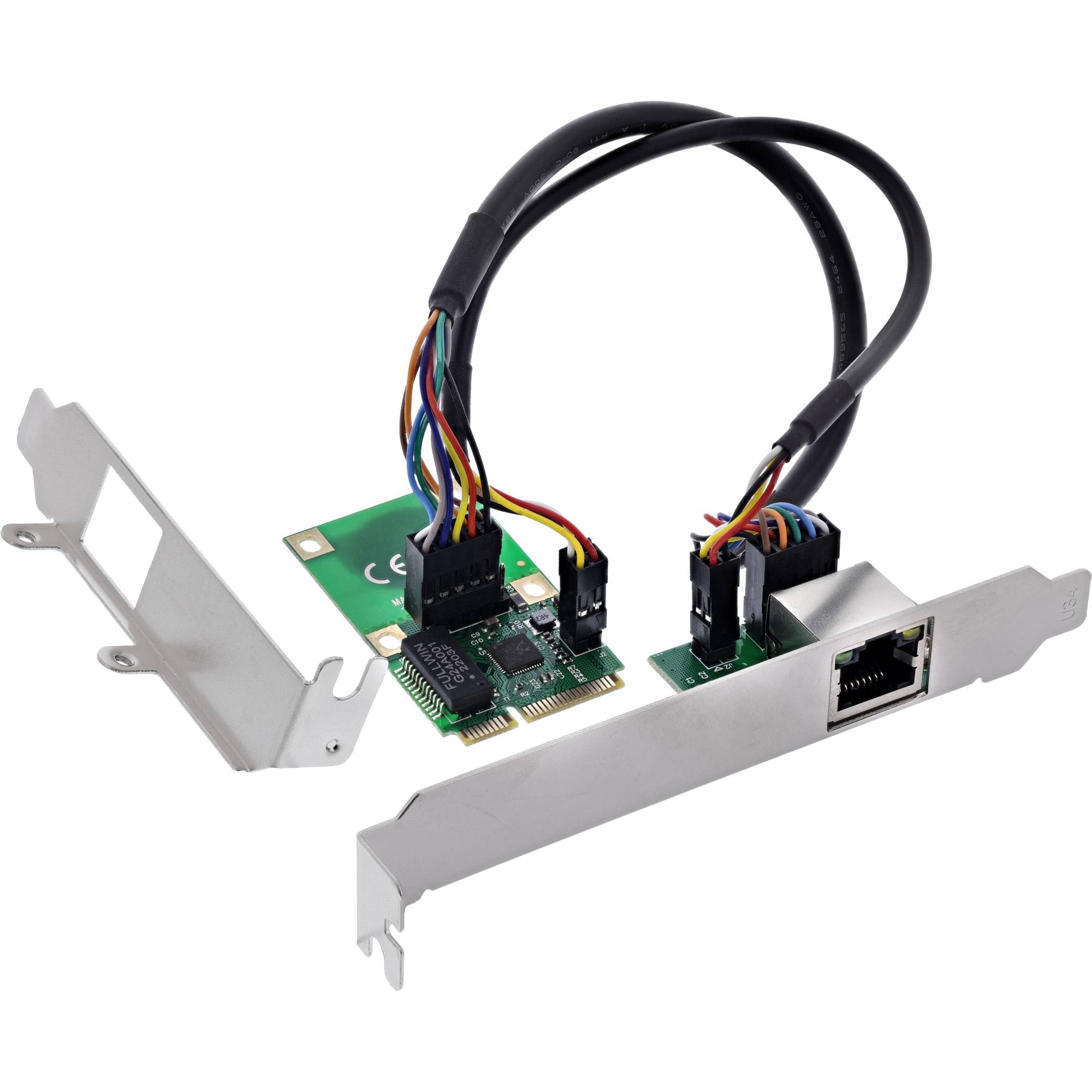 InLine Mini-PCIe Netzwerkkarte 1x RJ45 Half-Size inkl. RJ45-Modul