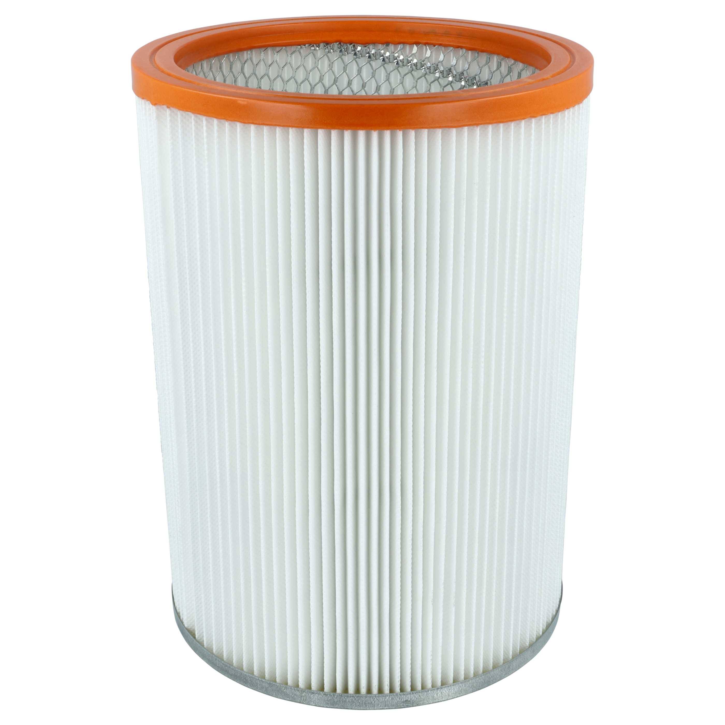 vhbw Faltenfilter kompatibel mit Nilfisk / Alto / Wap EC 850-E | EC 850, 41164 Staubsauger - Patronenfilter Orange Weiß