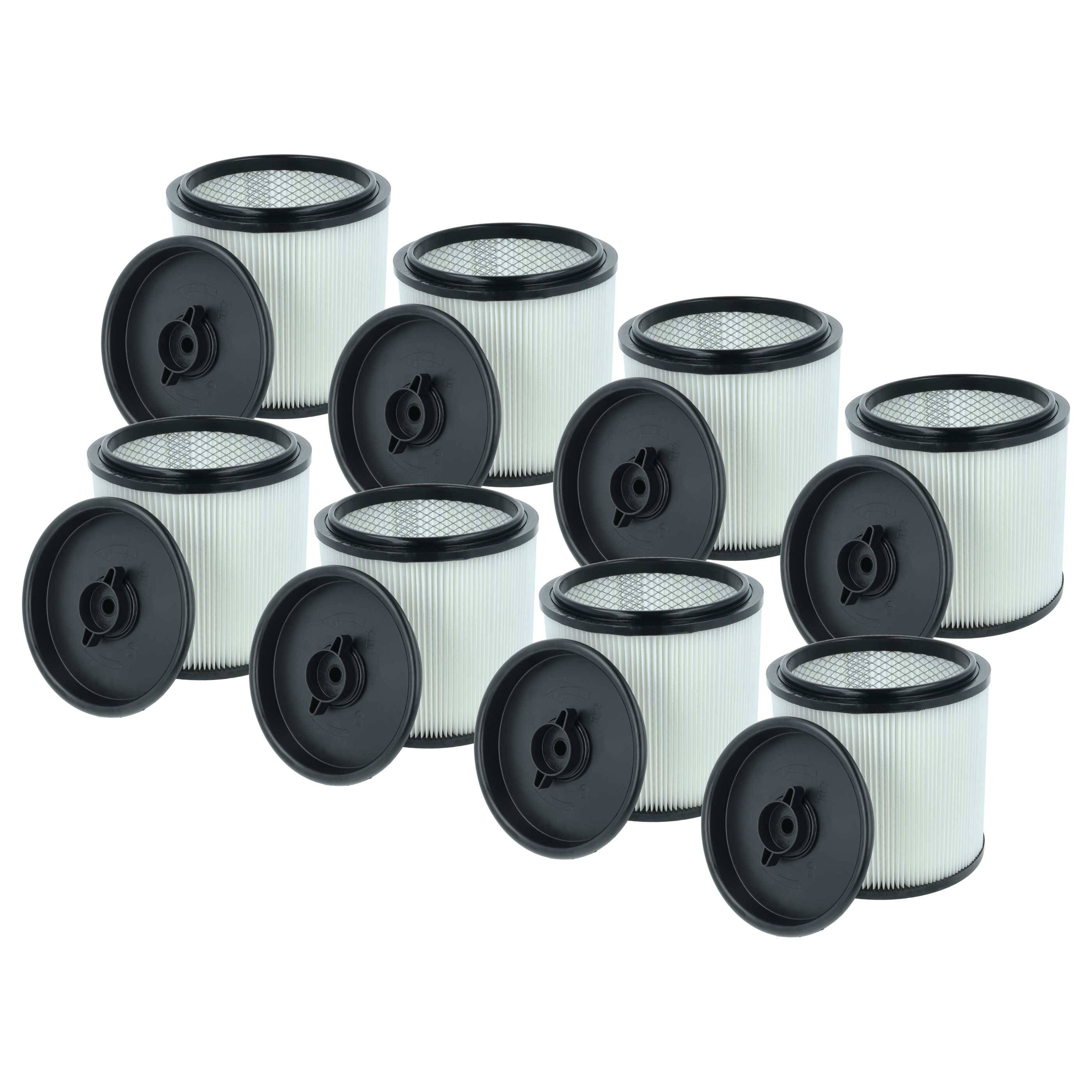 vhbw 8x Faltenfilter kompatibel mit Einhell TE-VC 2230 SACL EX UKCA | 2230 SACL, 2230 SACL EX CH Nass- & Trockensauger -