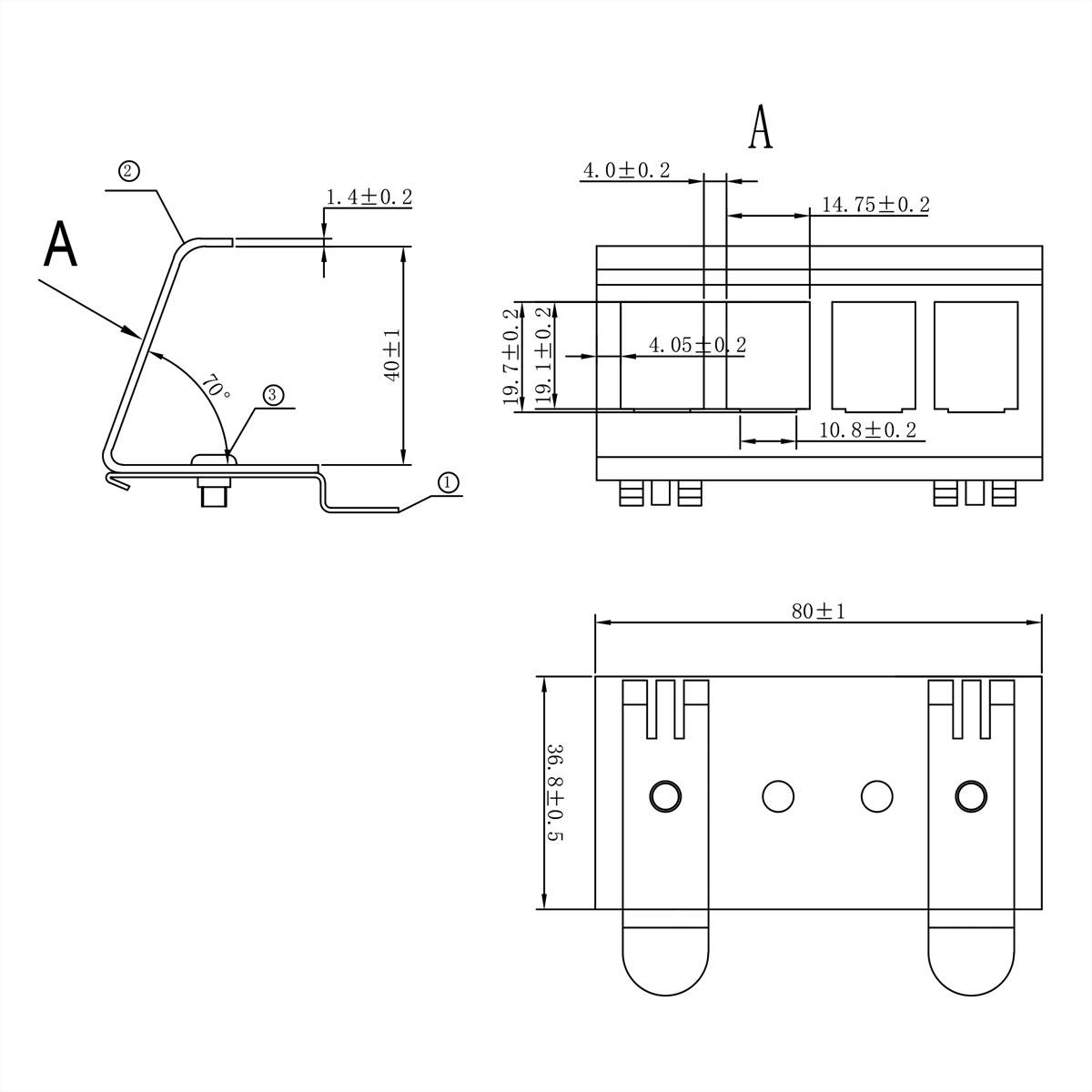 Value Hutschienen-Adapter unbestückt, für 4 Keystones