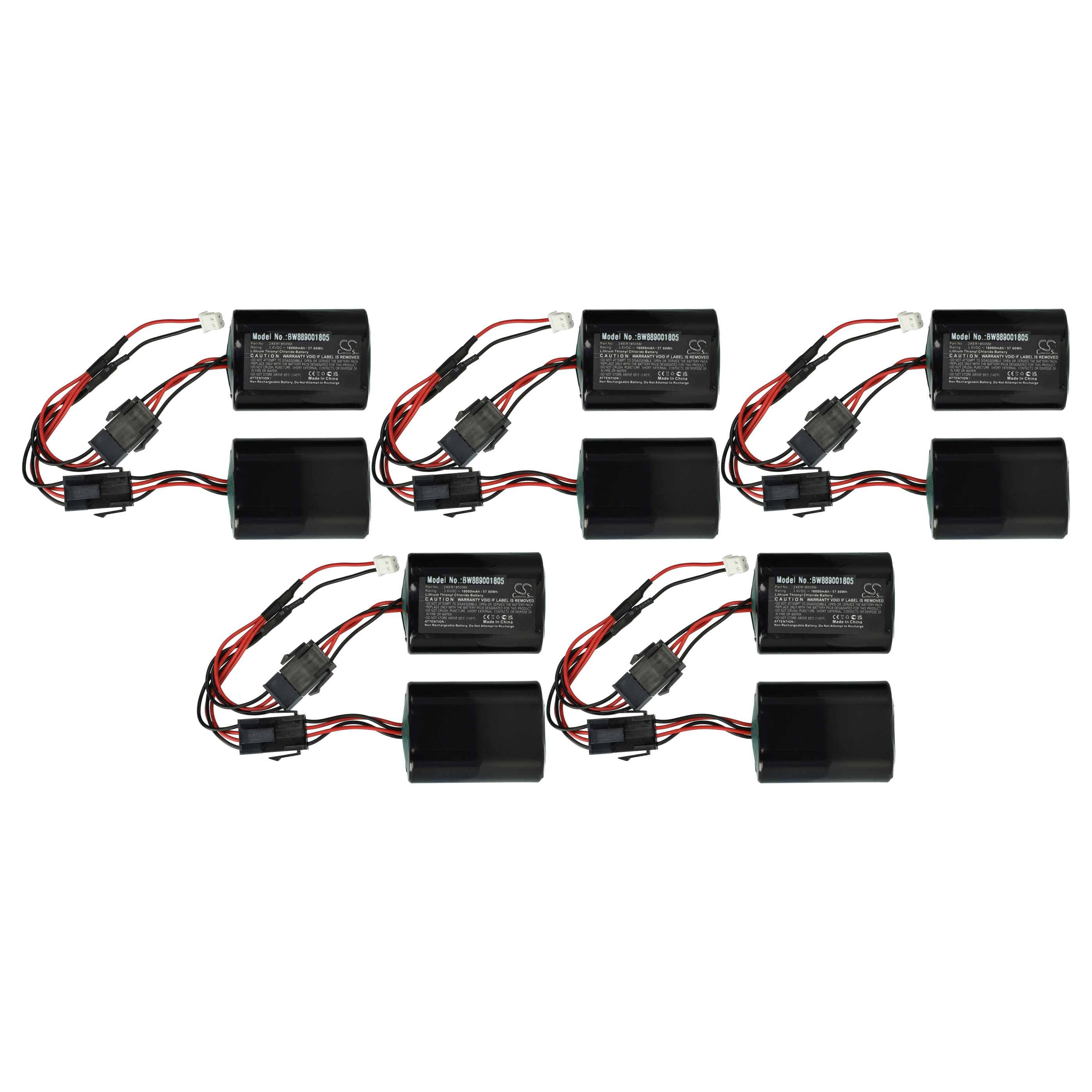 vhbw 5x Batterie Ersatz für Visonic BATSR740 für Alarmanlage, Alarmsystem, Funk-Außensirenen (16000 mAh, 3,6 V