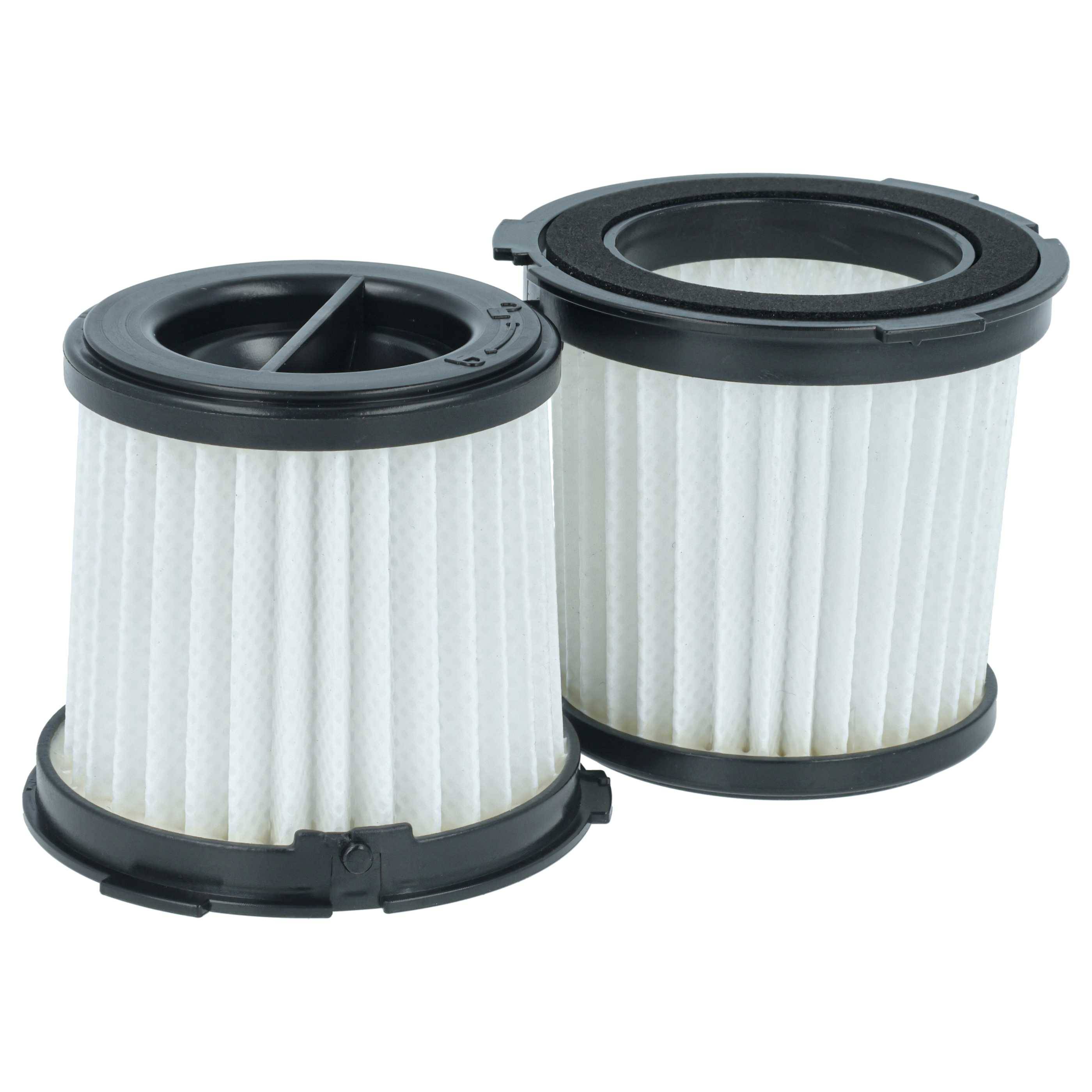 vhbw 2x Staubsaugerfilter kompatibel mit Worx WX030 | WX030.9 Staubsauger - HEPA-Filter Schwarz Weiß