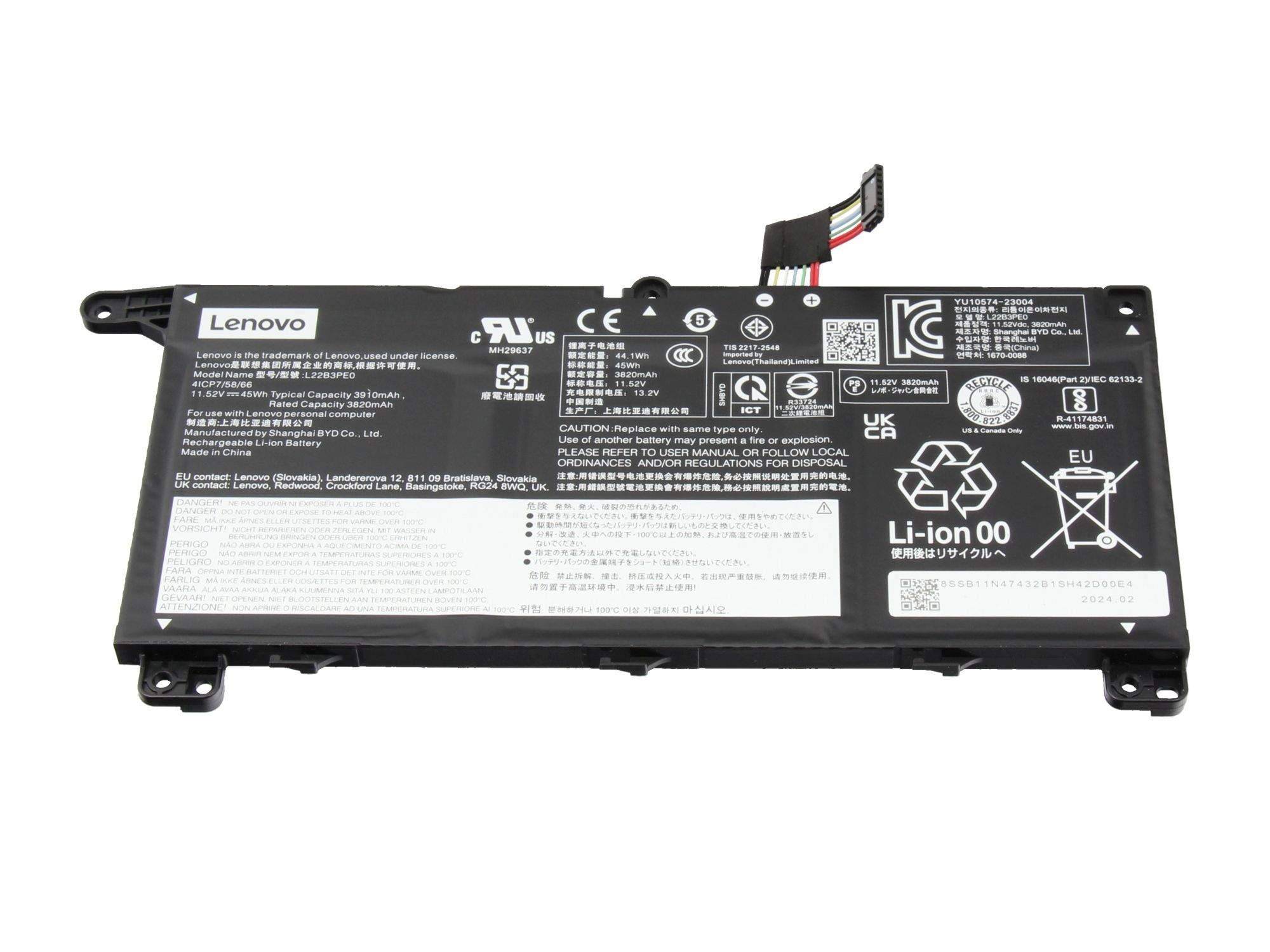 Lenovo 5B11L67341 - Batterie 3.910 mAh 11,55 V