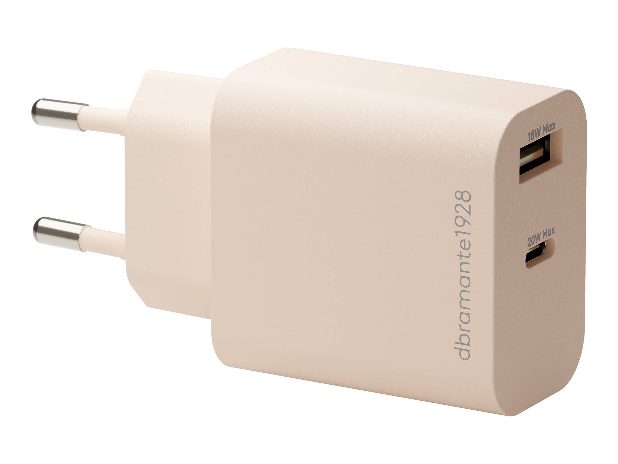 dbramante1928 re-charge - Netzteil - 20 Watt - 2 Ausgabeanschlussstellen (USB-C, USB) - beige - &