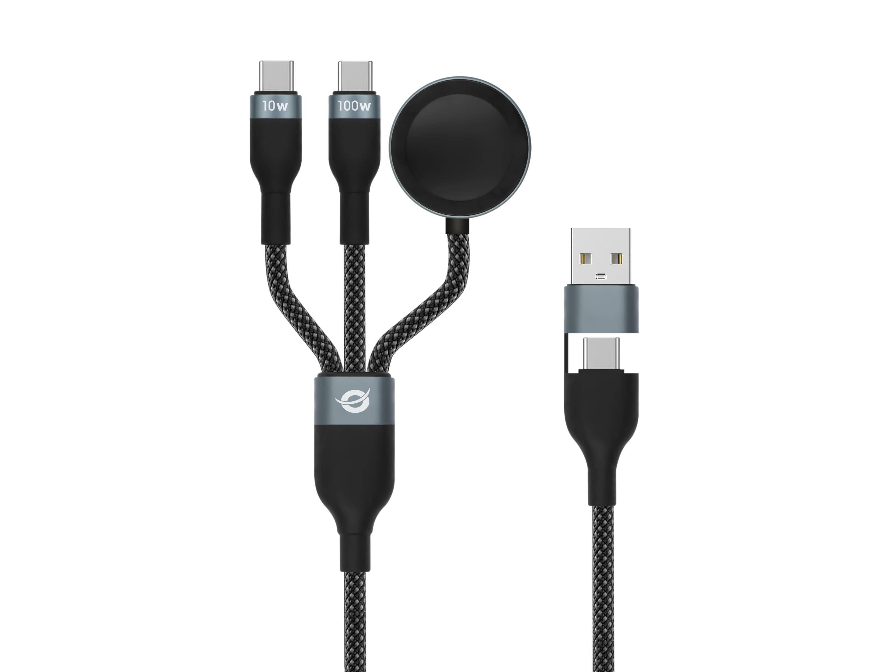 CONCEPTRONIC Kabel USB-C/-A2.0->USB-C/AWC/PD 480Mbs 1.50m sw Multimedia-Technik USB-Kabel - USB &