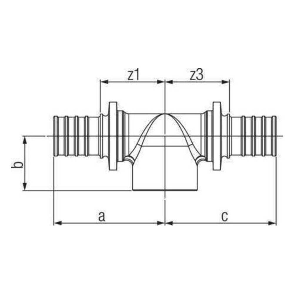 Rehau T-Stück Rautitan RXplus, 32mm x Rp 1"