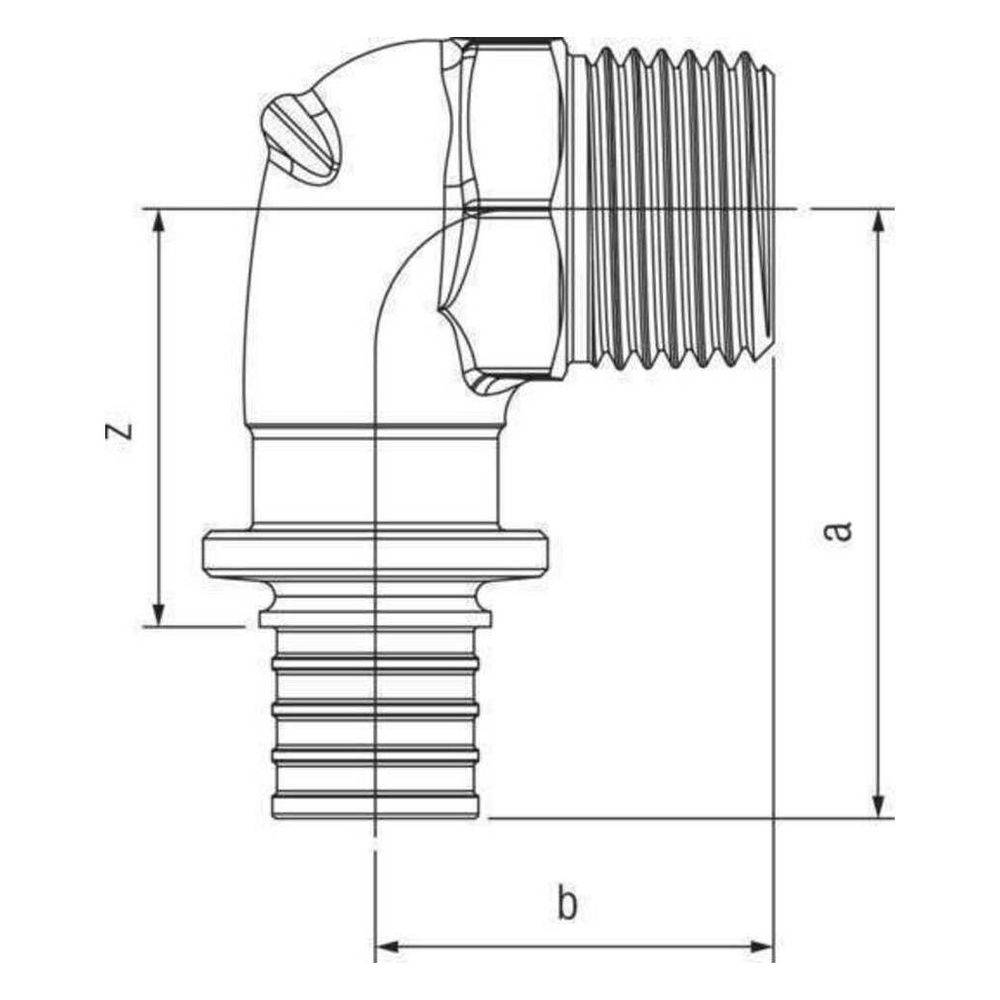 REHAU Winkelübergang, RAUTITAN RX+, 25, R 3/4, 1 Stk.