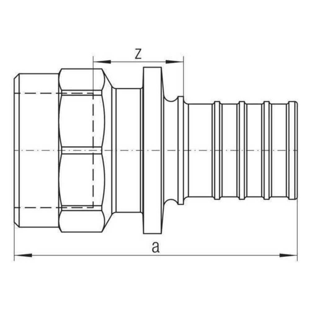 Rehau Übergang Rautitan RXplus, 40mm x Rp 1 1/4", Rotguss