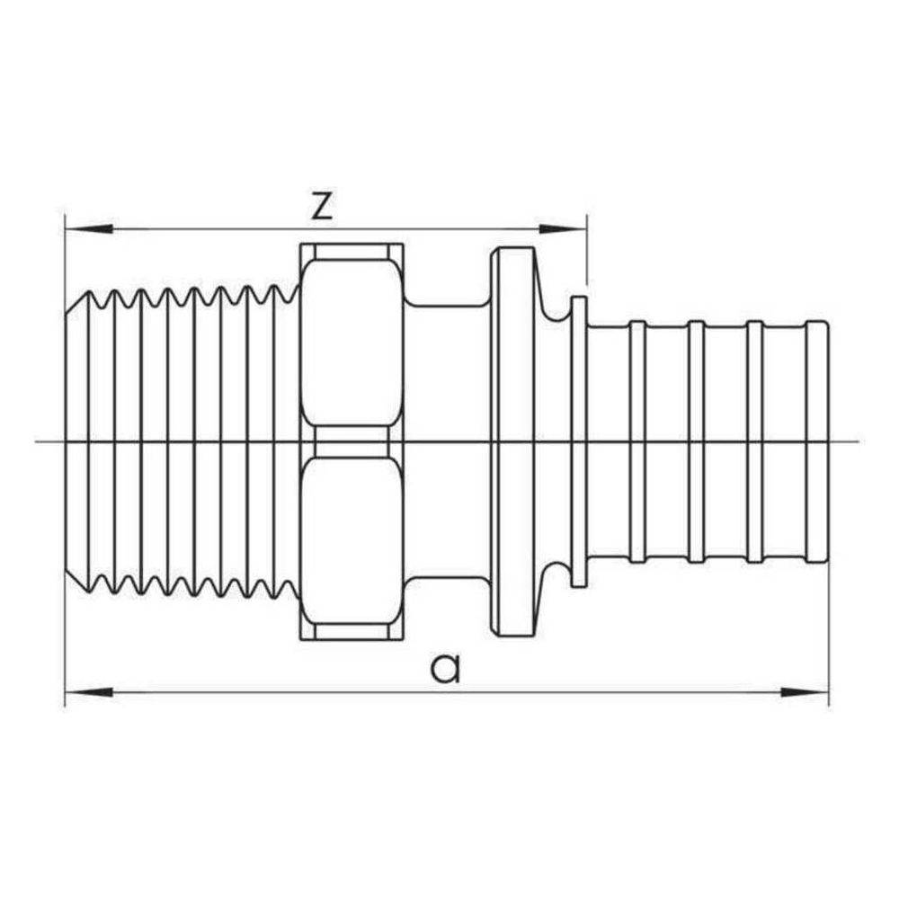 Rehau Übergang SDR 11 LX, 40mm x R 1 1/4", Messing