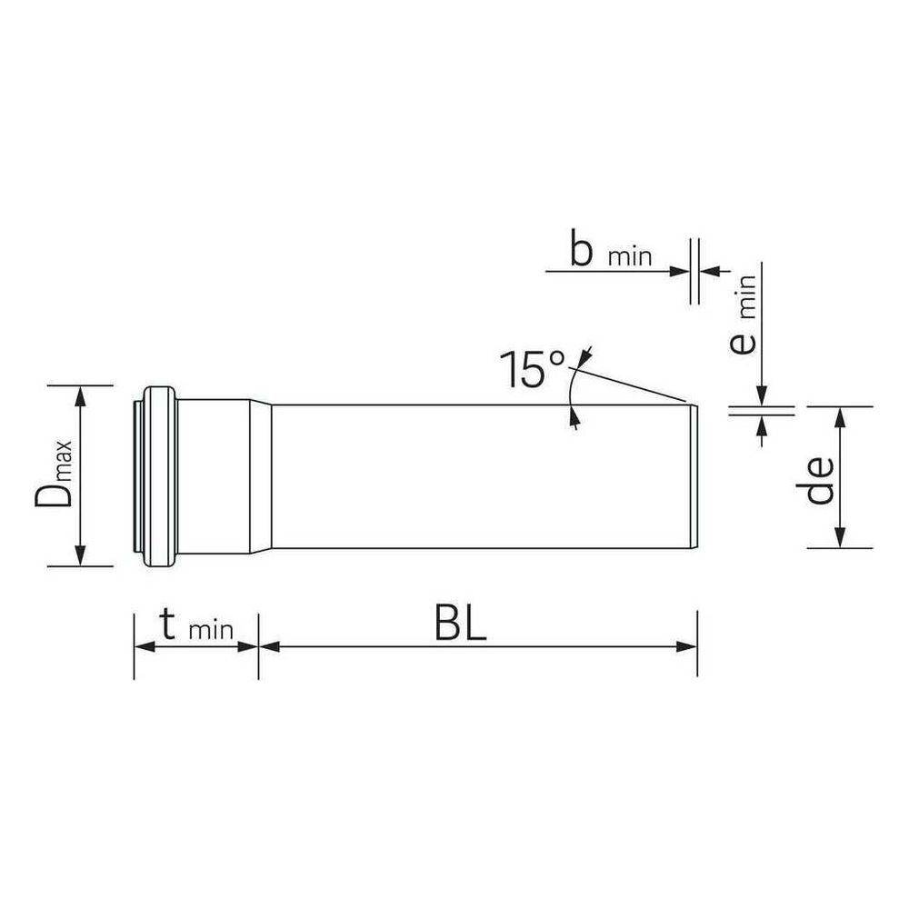 REHAU RAUPIANO PLUS Abflussrohr, DN 75, Stange mit 1000mm, 1 Stk.