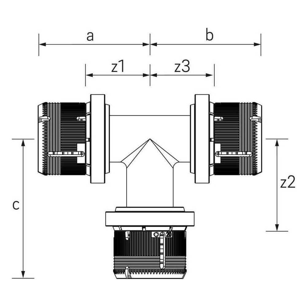 REHAU T-Stück, 25-25-25, FASTLOC, EX+, 1 Stk.