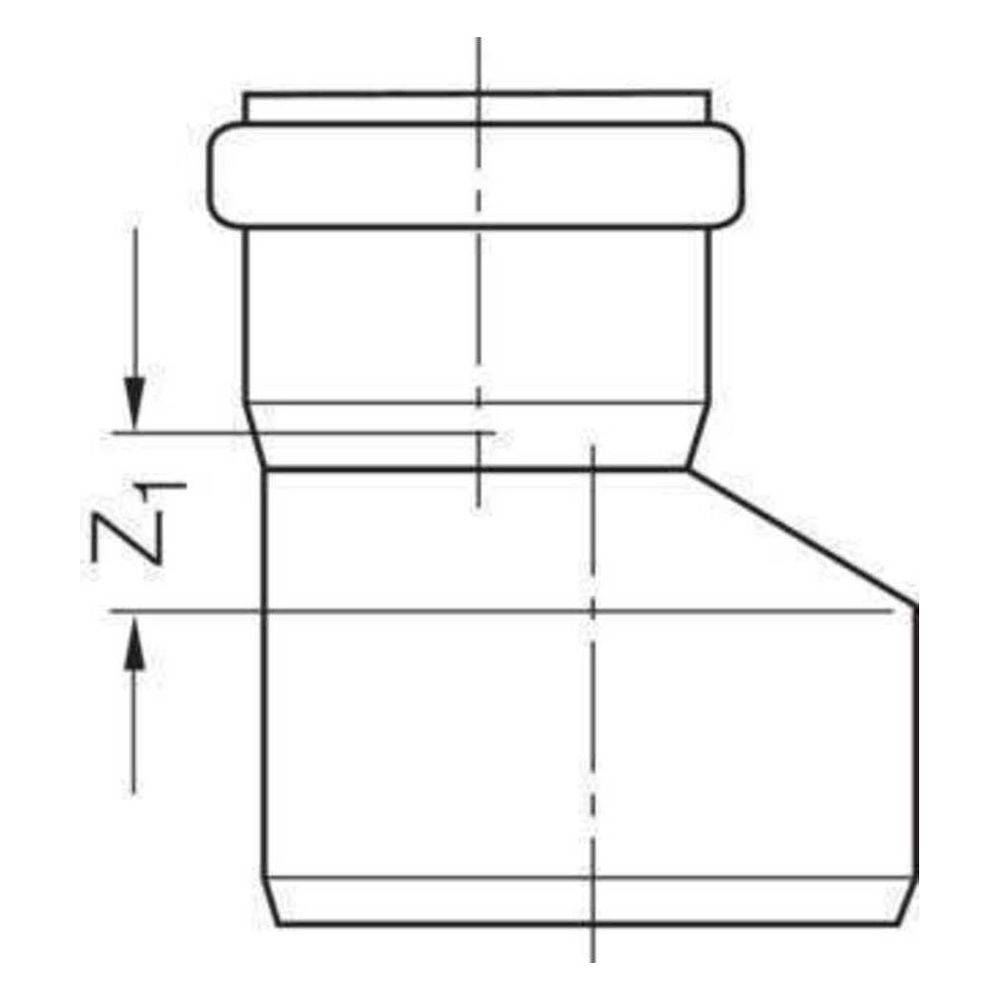 REHAU RAUPIANO PLUS, Übergangsrohr, DN 110/50, 1 Stk.