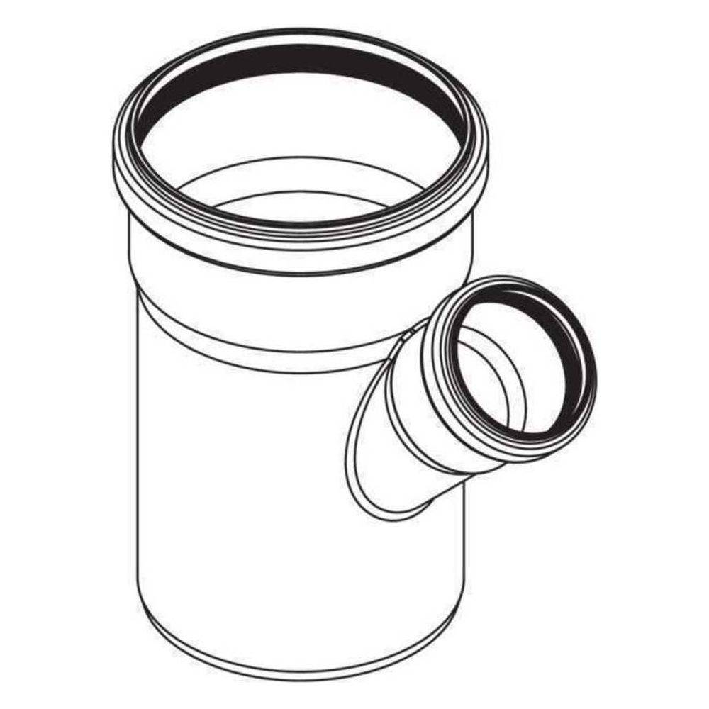 REHAU RAUPIANO PLUS, Einfachabzweig, DN 125/110, 45 Grad, 1 Stk.