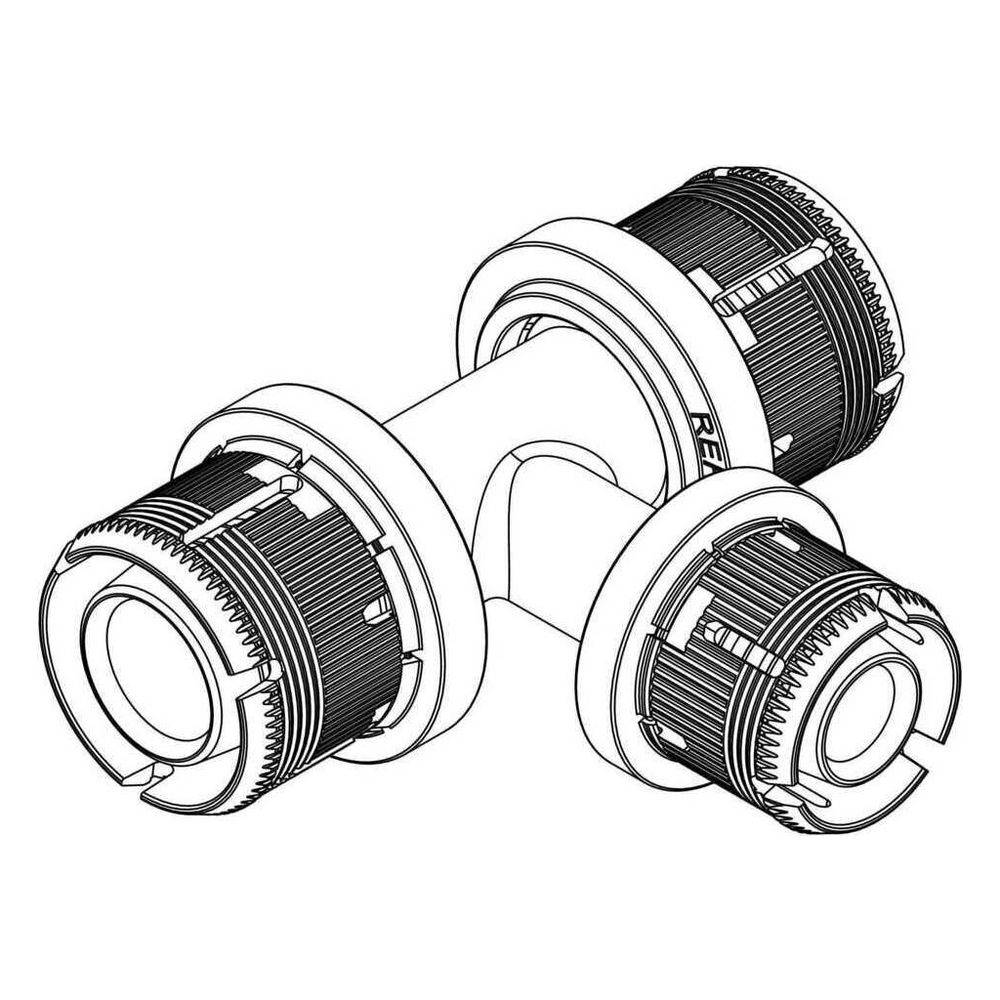 Rehau T-Stück Fastloc EXplus, Messing, 25x20x25mm