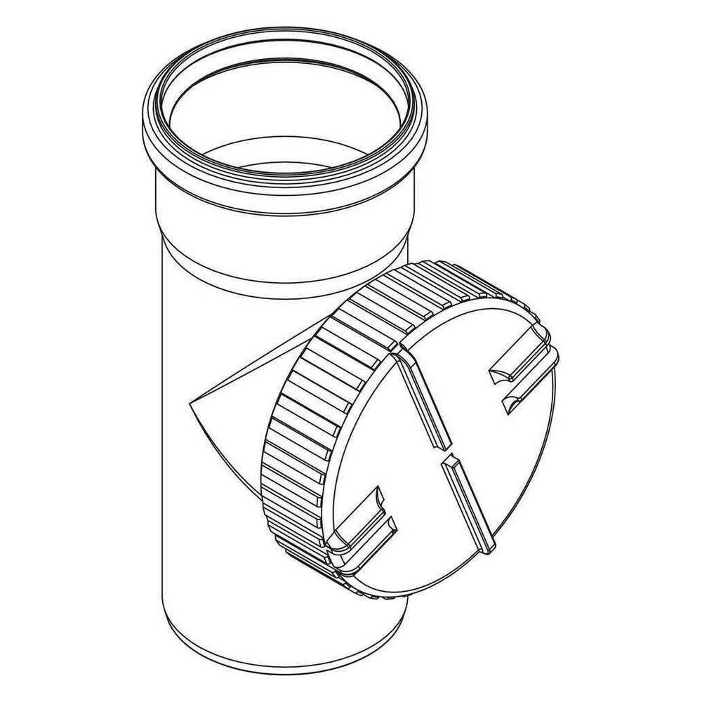 REHAU RAUPIANO PLUS, Reinigungsrohr, DN 125, 1 Stk.