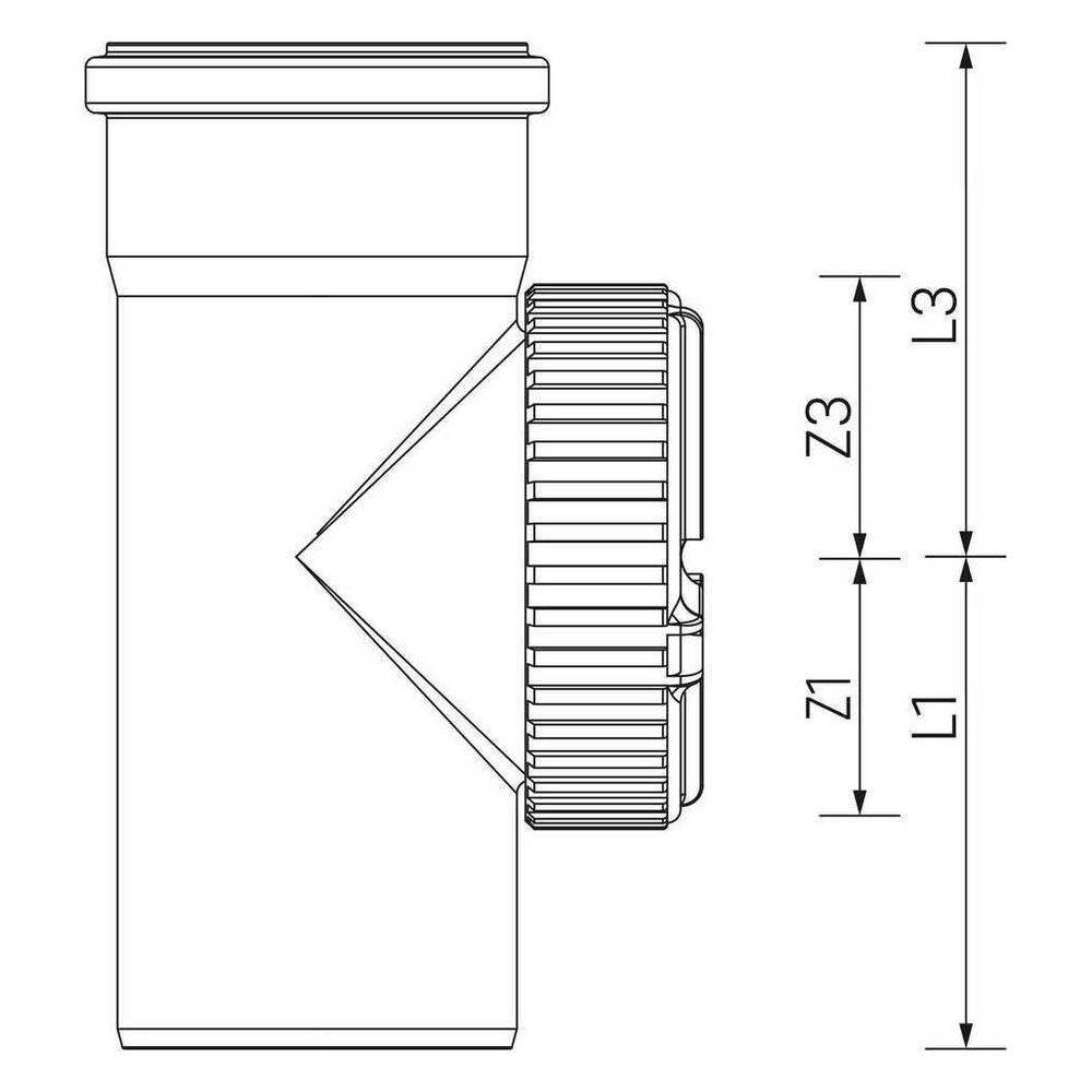 REHAU RAUPIANO PLUS, Reinigungsrohr, DN 125, 1 Stk.