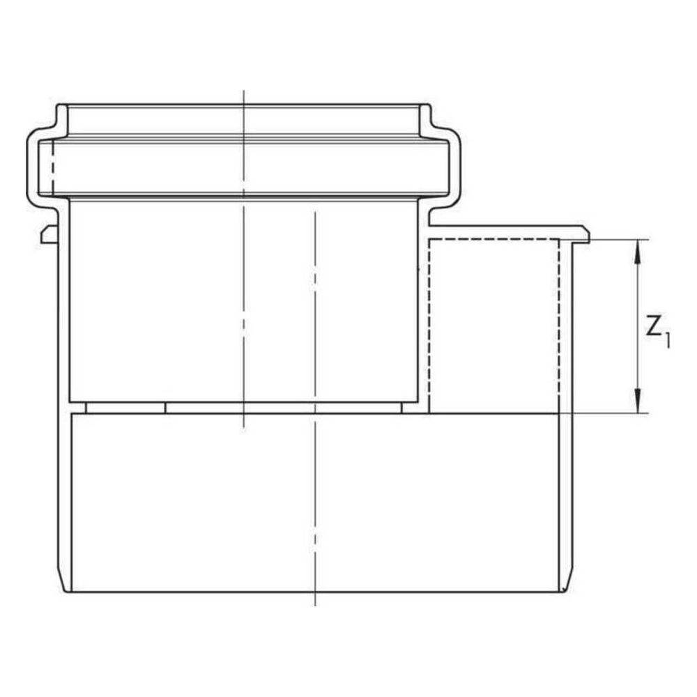 REHAU RAUPIANO PLUS, Übergangsrohr, kurz, DN 75/50, Stange, 1 Stk.