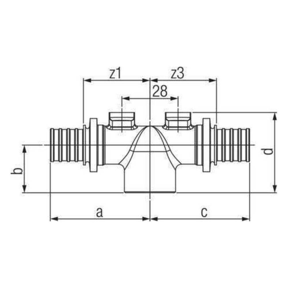 REHAU Wand-T-Stück, RAUTITAN RX+, 20, Rp 1/2, 20, 1 Stk.