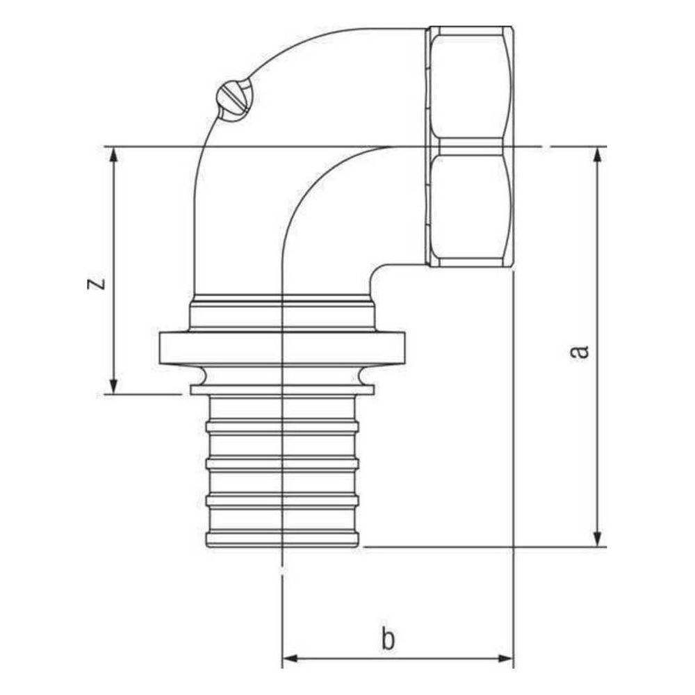 Rehau Winkelübergang Rautitan RXplus, 20mm x Rp 3/4", Rotguss