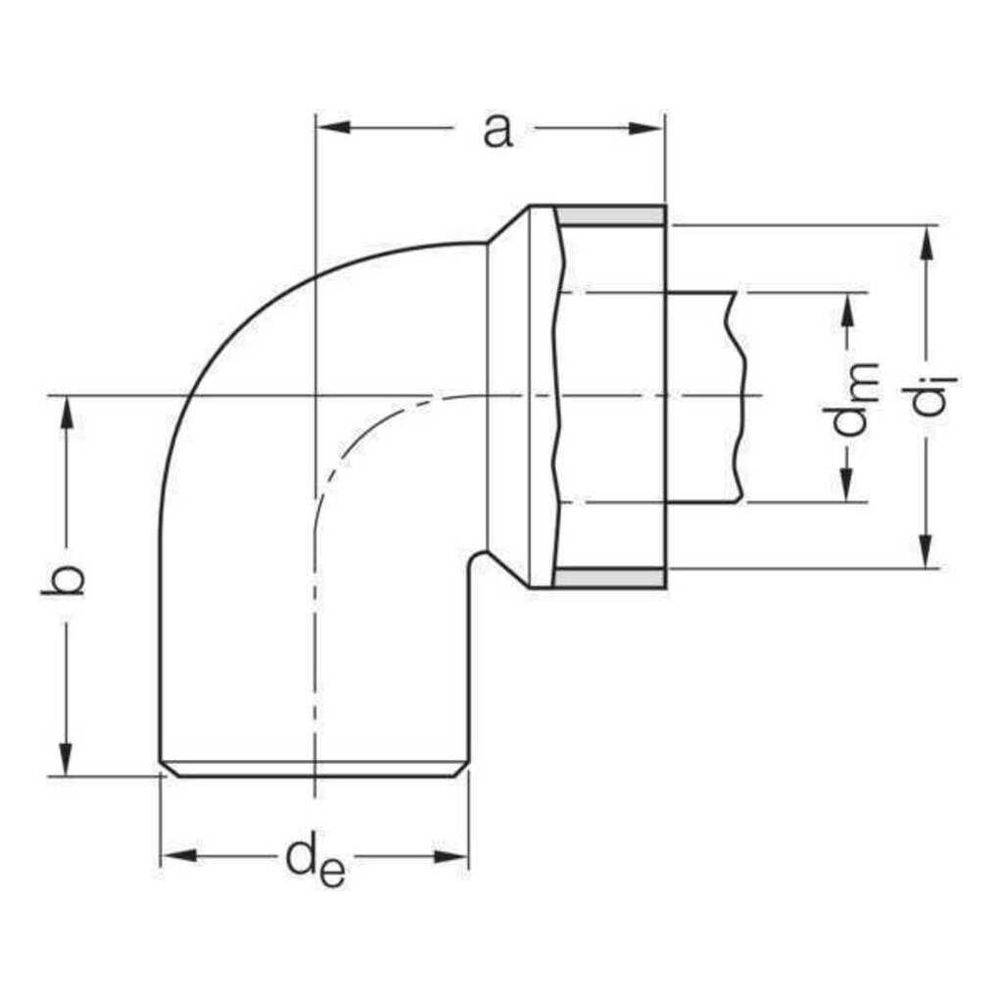 Rehau Raupiano Plus Siphonwinkel DN 40/40-30