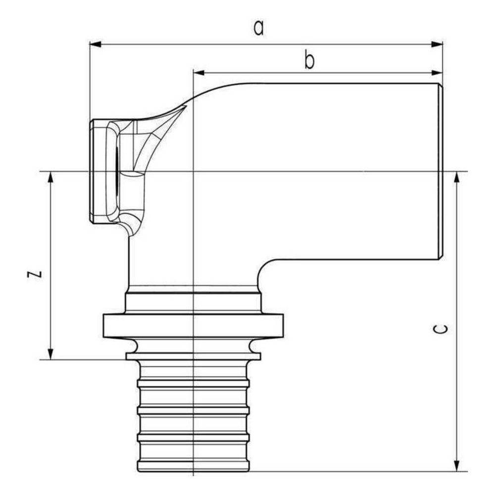 REHAU Wandwinkel, RAUTITAN RX+, 16, Rp 1/2, lang, 1 Stk.