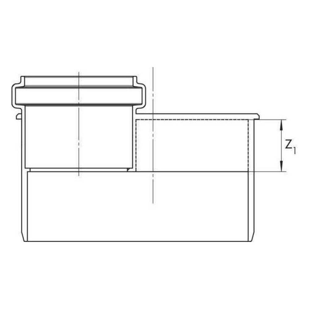 REHAU RAUPIANO PLUS, Übergangsrohr, kurz, DN 110/50, 1 Stk.