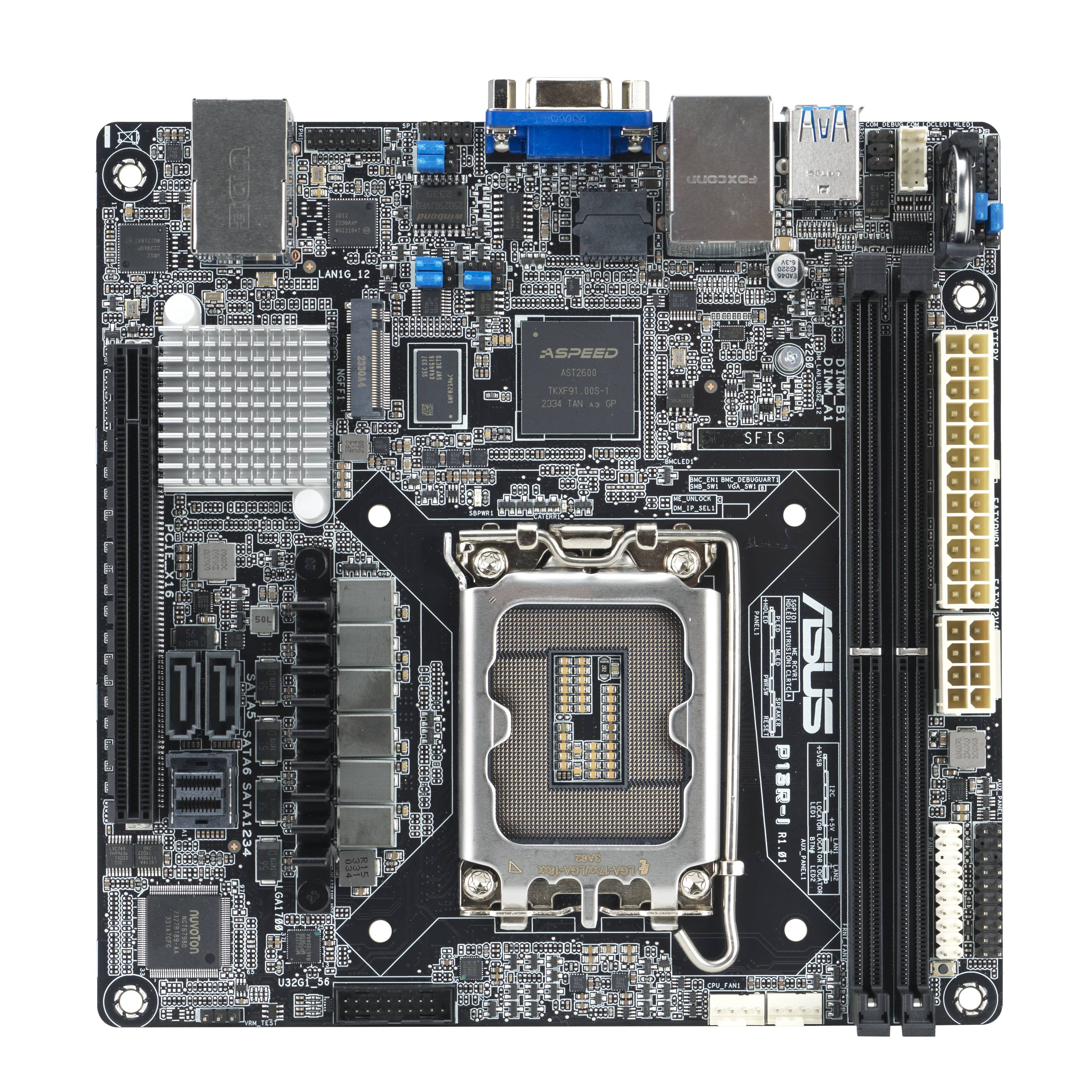 ASUS P13R-I Motherboard Mini-ITX LGA1700 Sockel C262 Chipsatz USB 3.2 Gen 1 2 Gigabit LAN Onboard-Grafik
