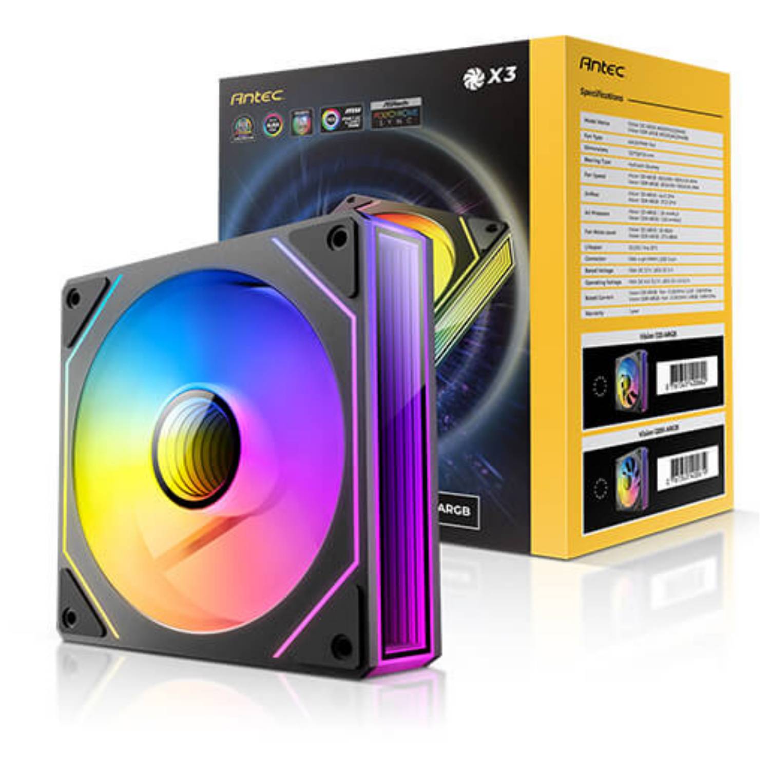 Antec Lüfter 120*120*25 VISON 120R ARGB PWM Reverse 3Pack Bk retail Multimedia-Technik Sonstiges