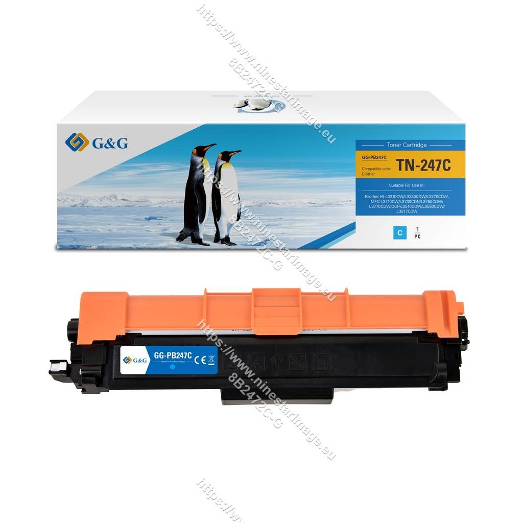 G&G | Ninestar Toner kompatibel mit Brother TN-247C Cyan - Kompatibel -