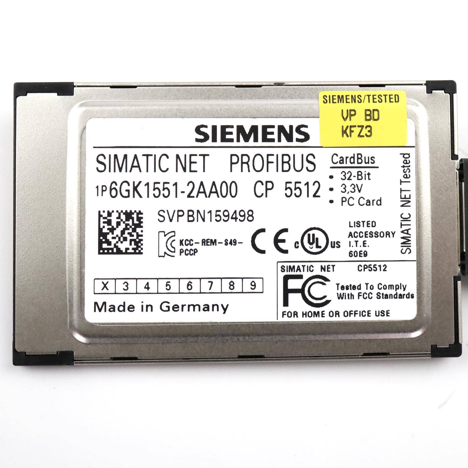 Simatic NET CP5512 PCMCIA 6GK1551-2AA00 OVP