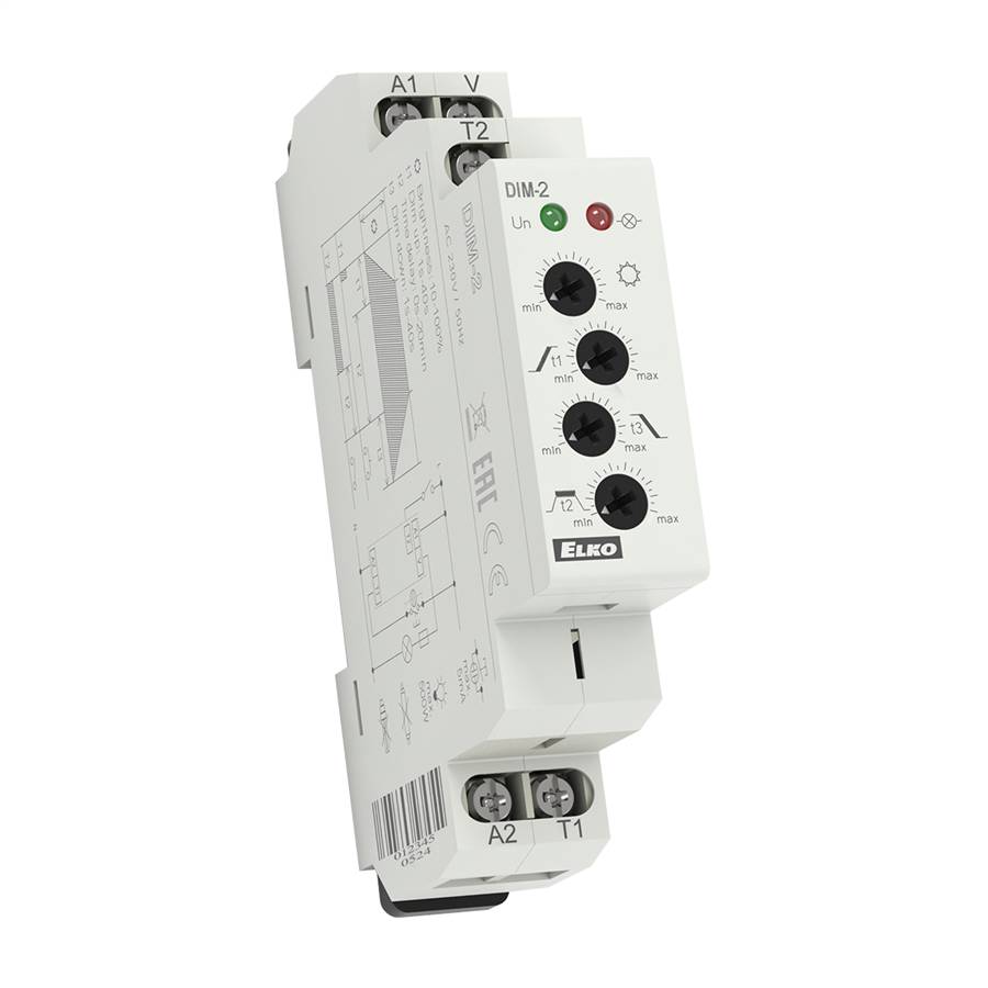 ELKO EP DIM-2-1h Treppenhaus-Dimmer, 230V AC, für R/L-Lasten und LED, DIN-Schiene