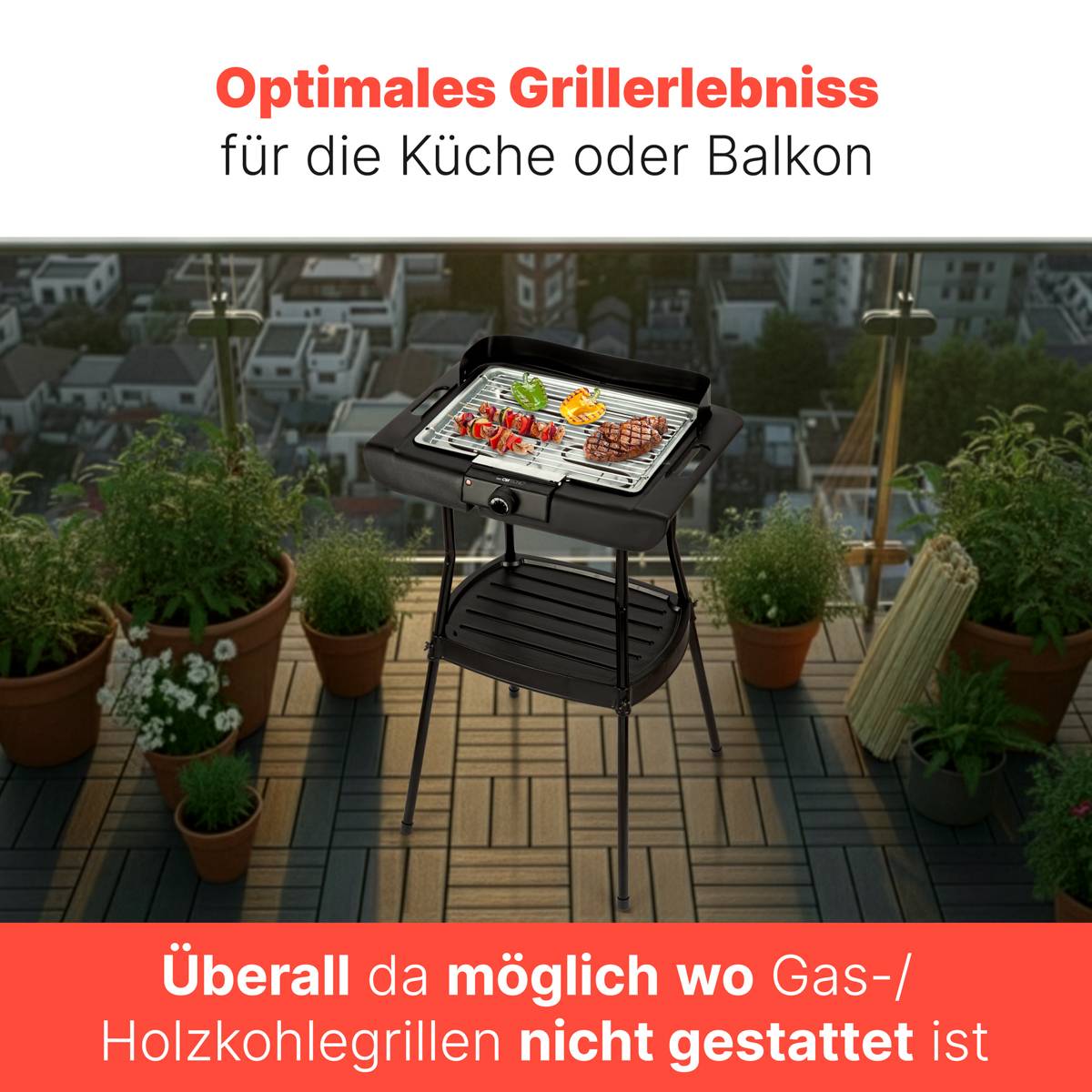 Clatronic Barbeque-Standgrill BQS 3842 schwarz
