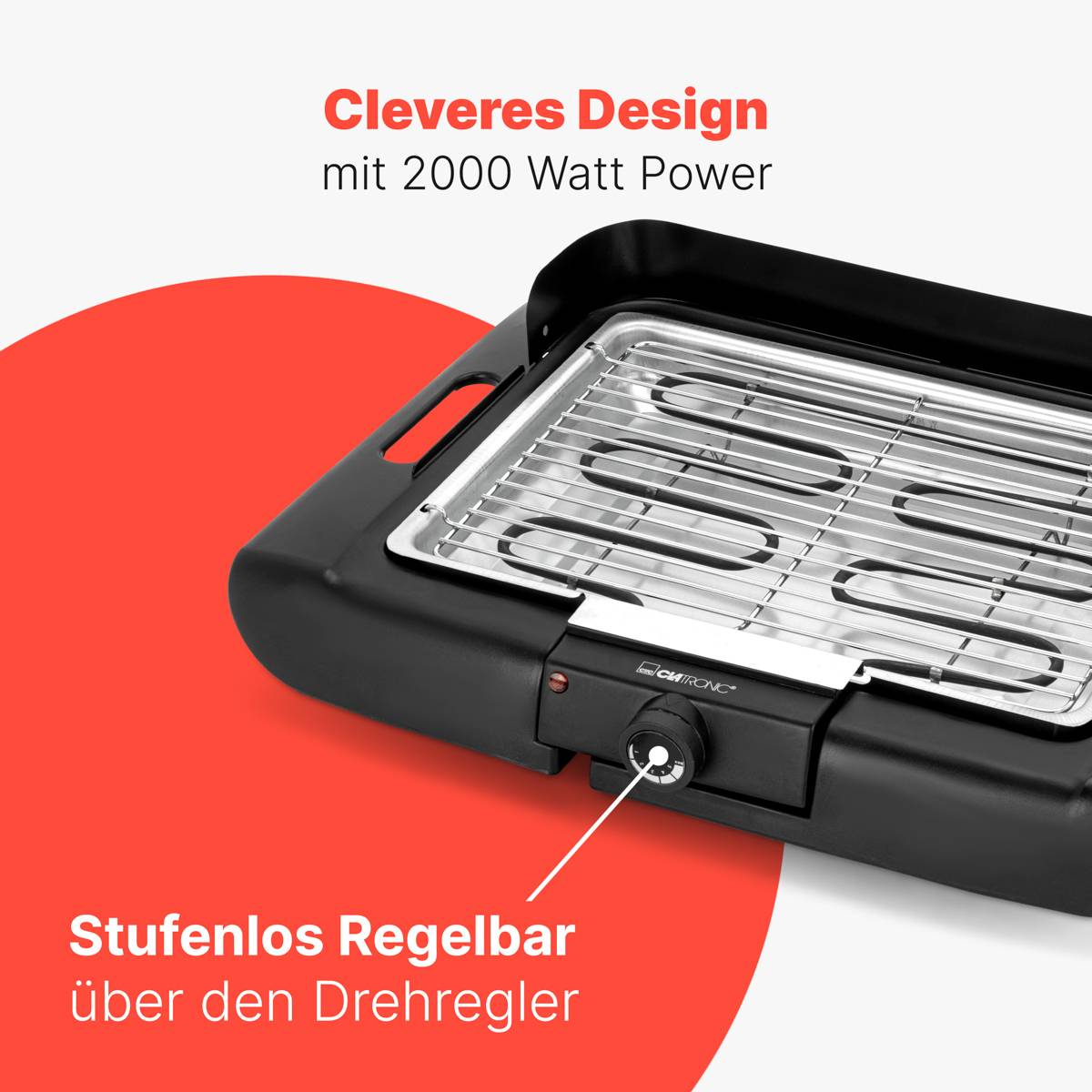 Clatronic Barbeque-Tischgrill BQ 3841 schwarz