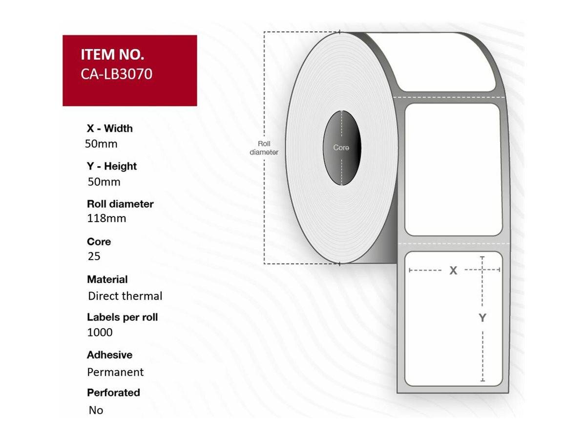 Label 50x50, Core 25, CA-LB3070