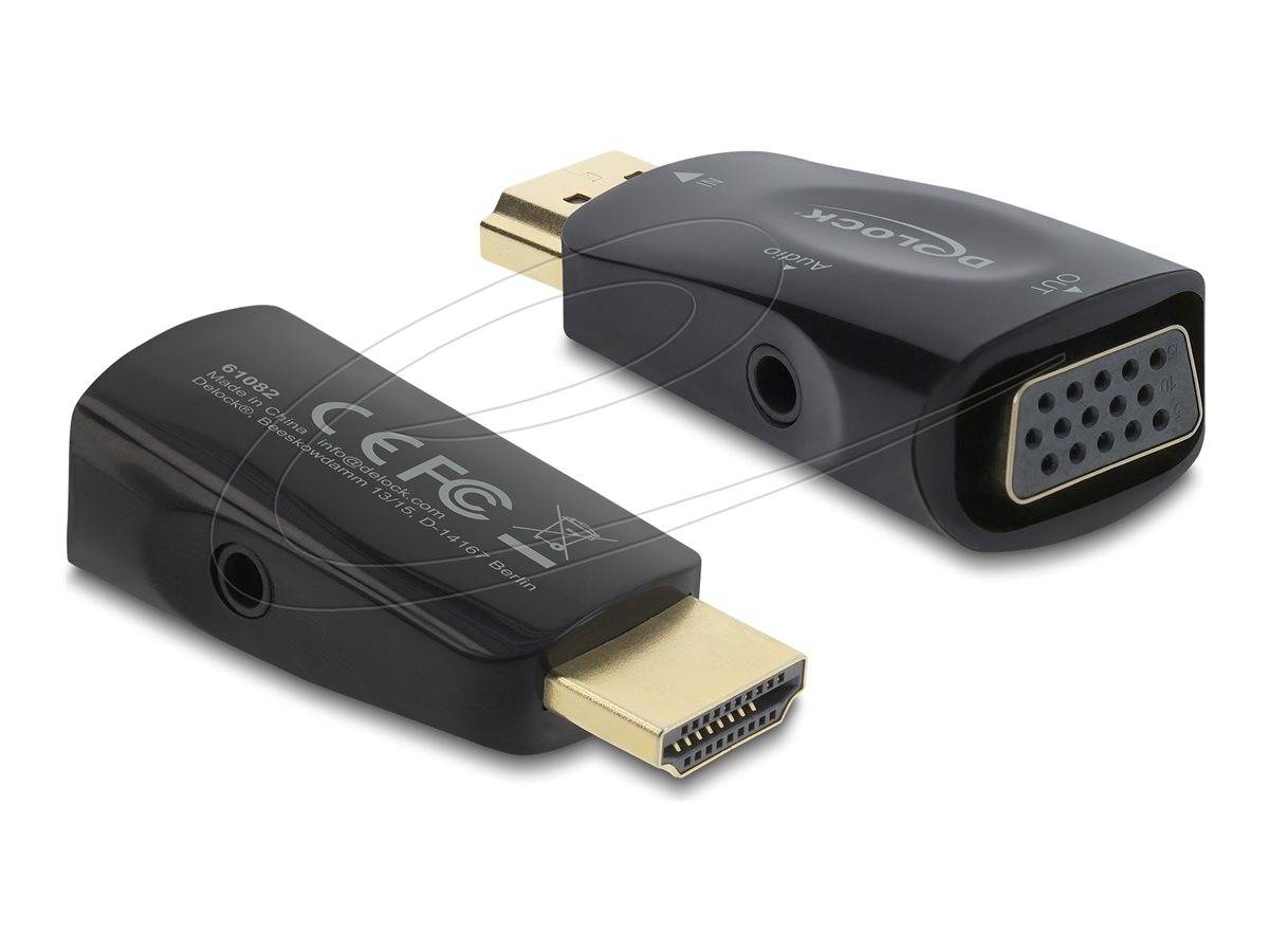 Delock HDMI zu VGA Adapter mit Audio (61082)