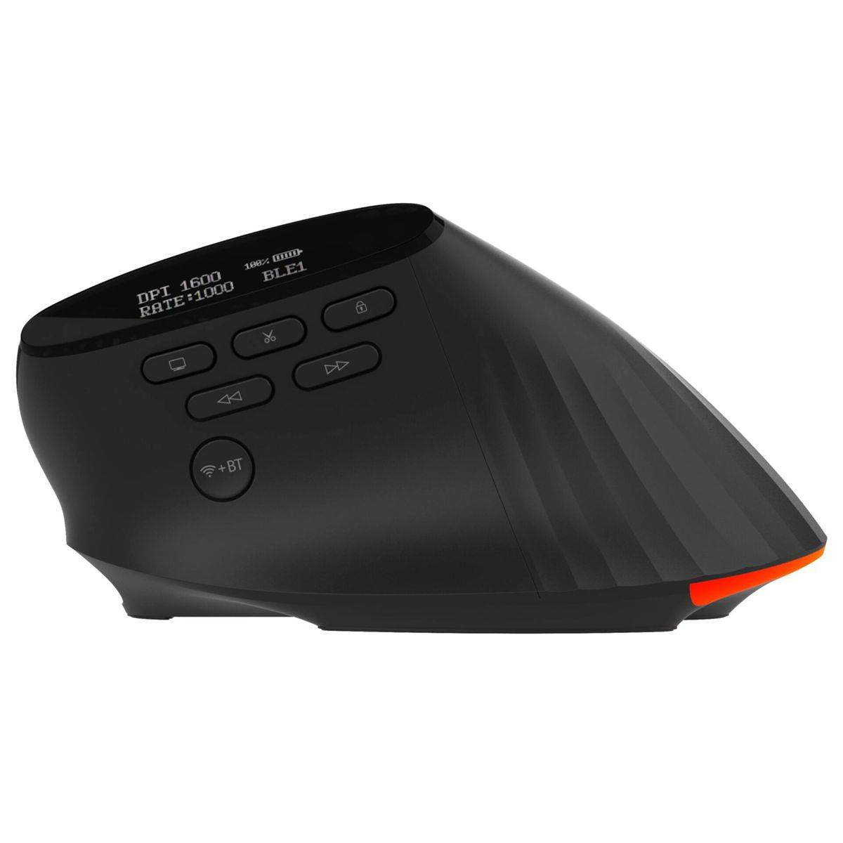 Acer Smart Fit - Maus - vertikal - ergonomisch - Laser - 10 Tasten - kabellos - 2.4 GHz, Bluetooth 5