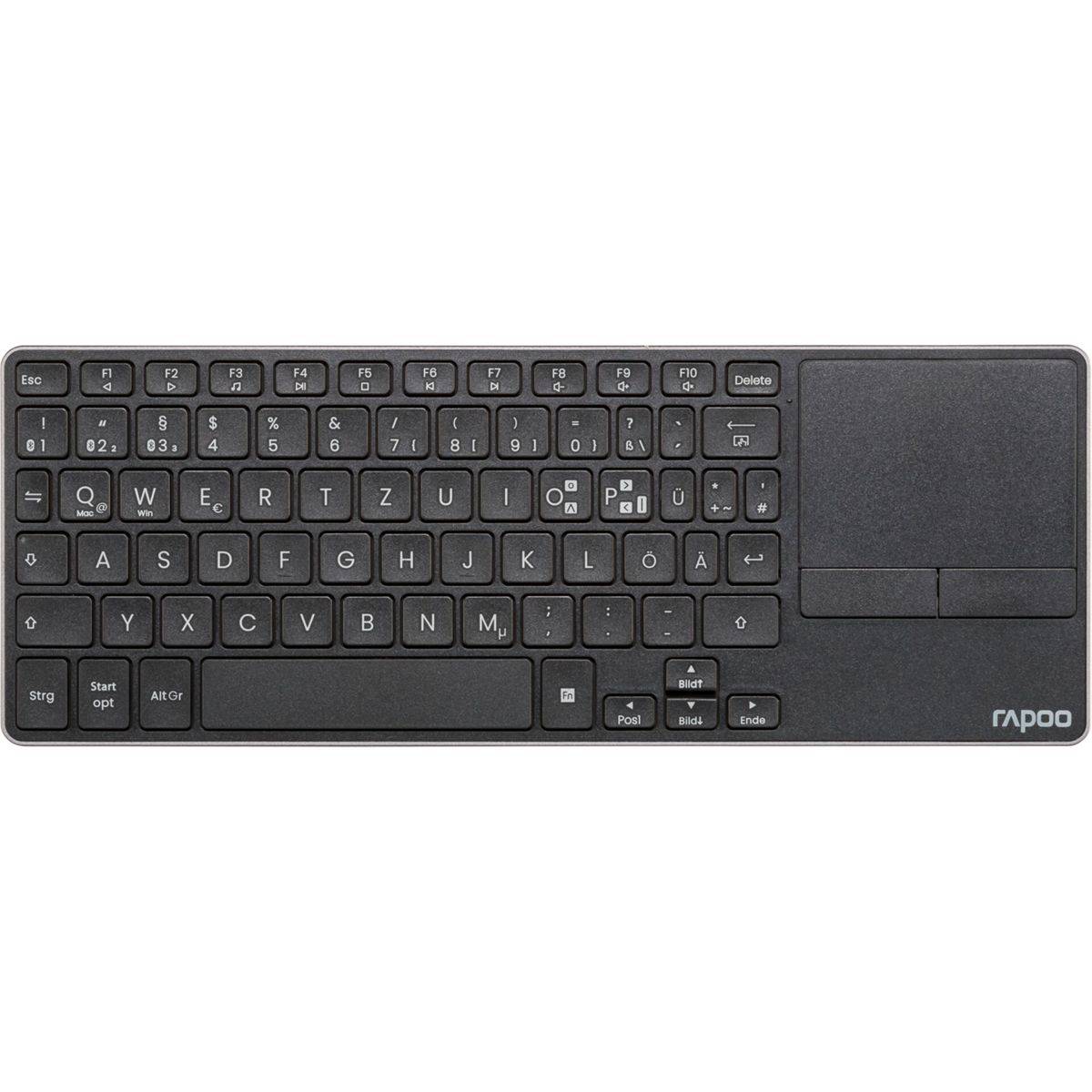 Rapoo E2810M Wireless Multimedia Keyboard incl. Touchpad - TL: Deutsch, QWERTZ