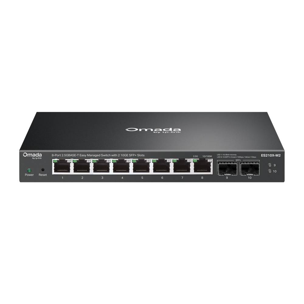 TP-LINK Omada 2.5G Easy Managed Switch 80 Gbps 8-Port Power over Ethernet RJ-45 Rack-Modul