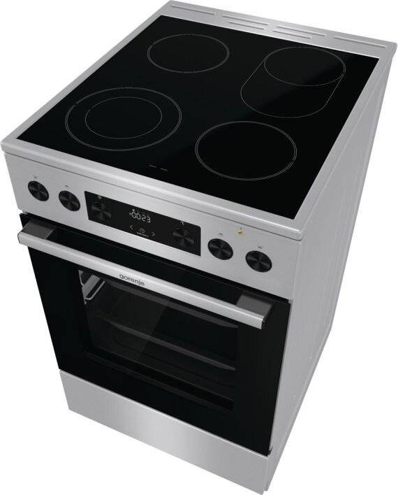 Gorenje GECS5C70XPA Elektroherd, Freistehender Herd, Edelstahl, Tasten, Sensor, Edelstahl, Front / Top front, Edelstah