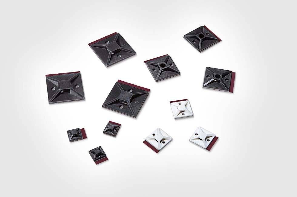 HellermannTyton Befestigungssockel, 19,0 x 19,0 mm, schwarz