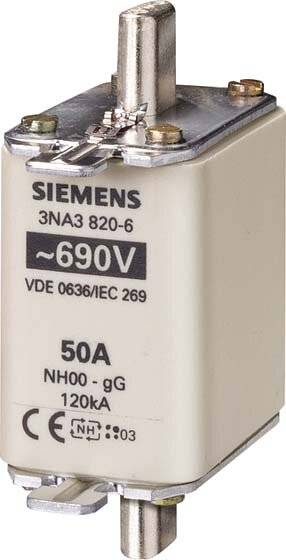 NH-Sicherungseinsatz, NH00, In: 80 A, gG, Un AC: 690 V, Un DC: 250 V, Stirnkennmelder, spannungsführende Grifflaschen