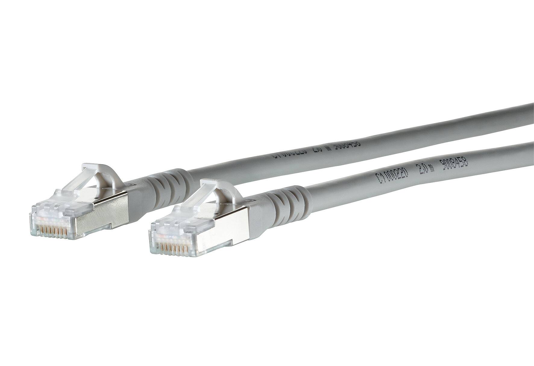 Metz Connect Patchkabel Cat.6A AWG 26, LSOH, grau, 4m