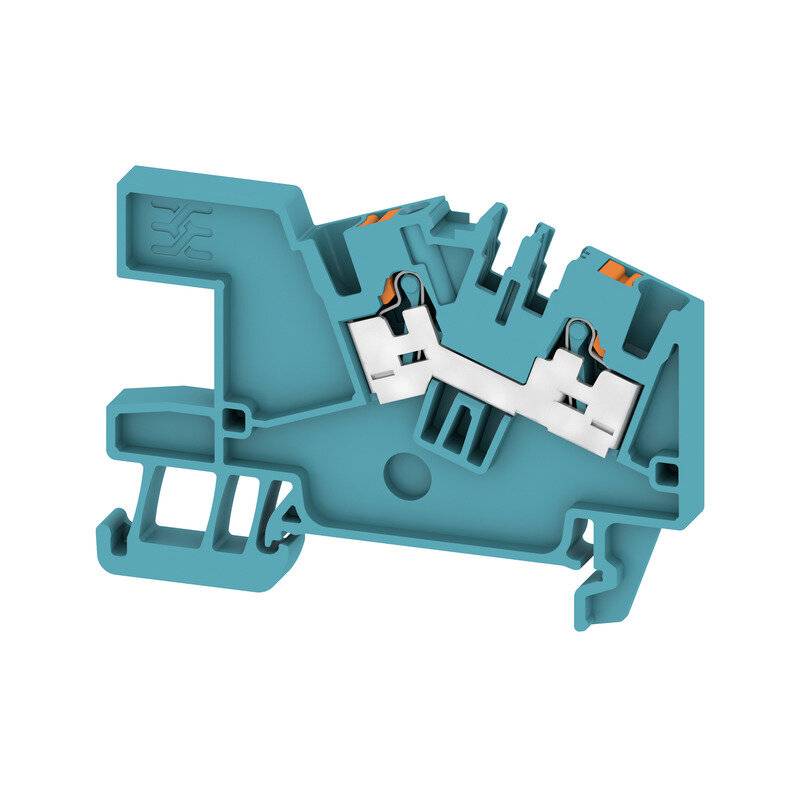 Weidmüller Durchgangsreihenklemme AITB 2.5 BB 2C BL 24 A, 800 V, 5,1 mm, 63,8 43,6 mm