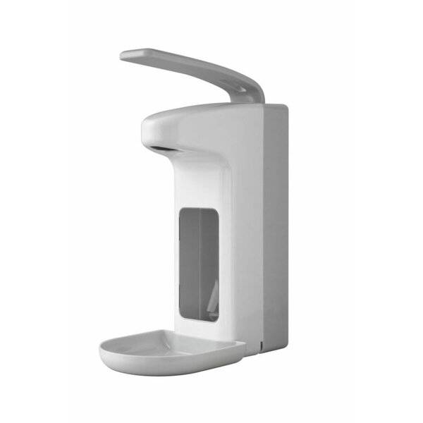 Desinfektionsmittel- & Seifen-Spender mit Armhebel - 1.000 ml grau Kunststoff.