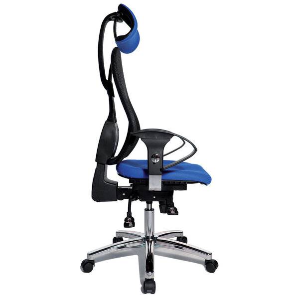 Drehstuhl Sitness 45 - blau mit Armlehnen.