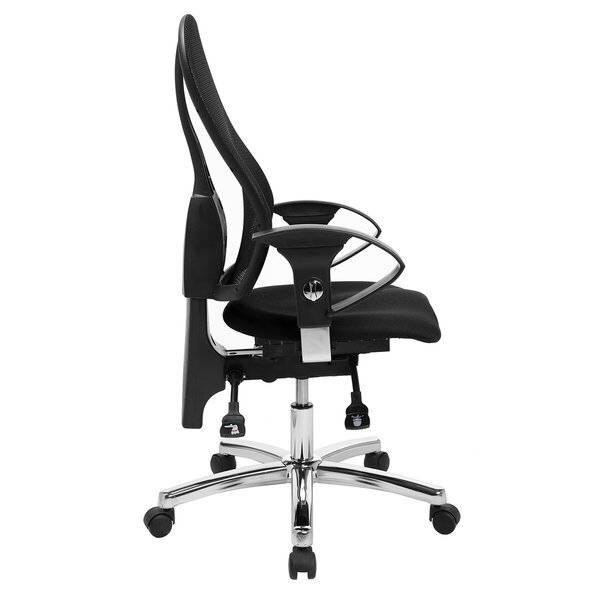 Drehstuhl Sitness 15 - schwarz Armlehnen Universalrollen.