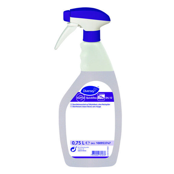 Desinfektionsmittel QuickDes auf Alkohlbasis ohne nachspülen 750 ml.